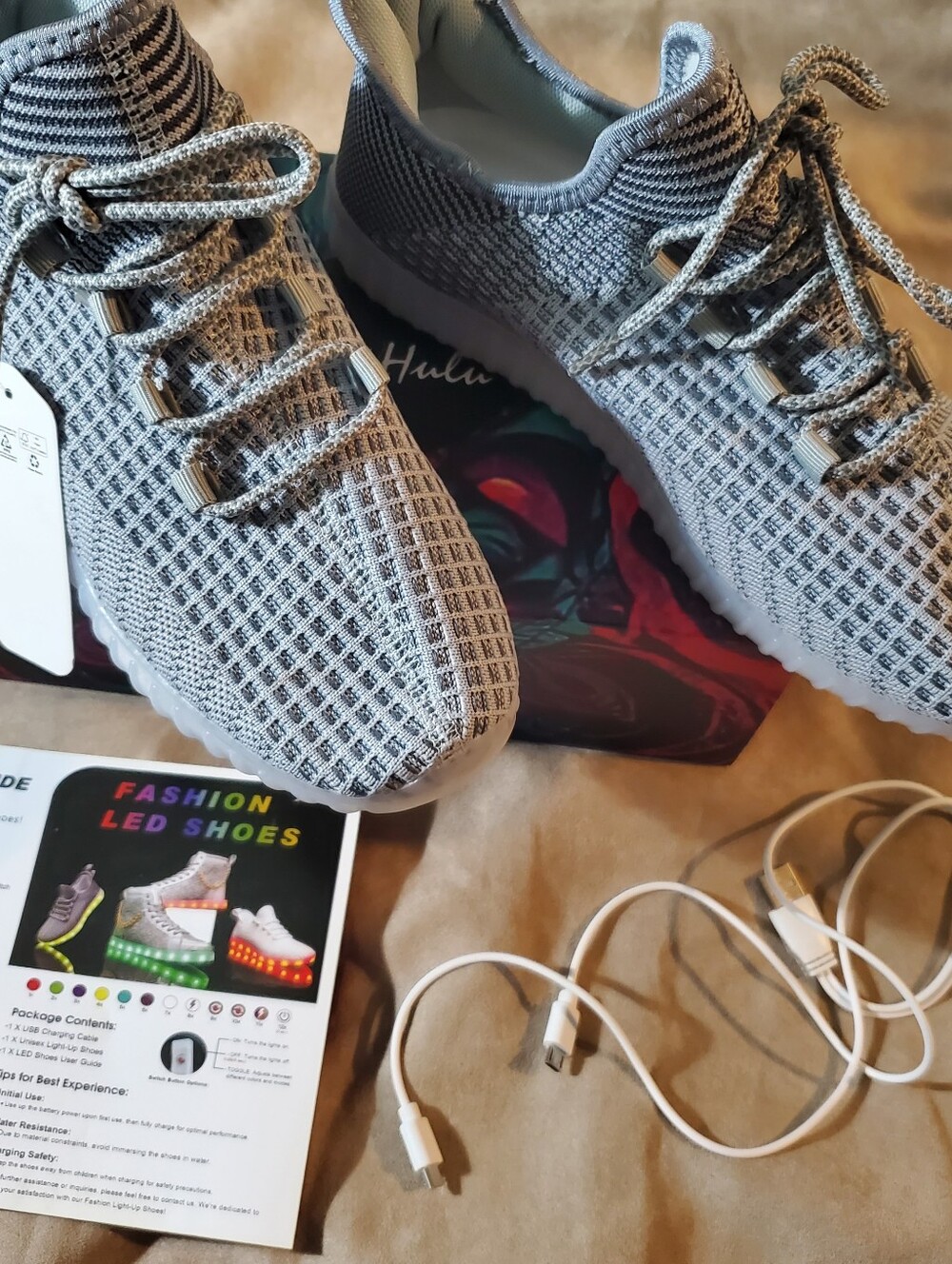 LED Tennis Shoes Unisex with USB - Picture 10 of 14